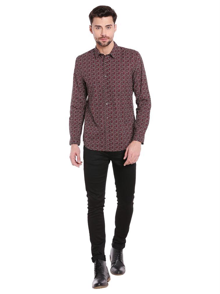 Jack n Jones Men Casual Wear Printed Shirt